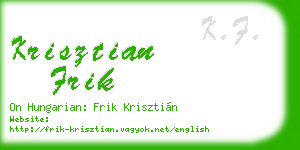 krisztian frik business card