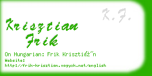 krisztian frik business card